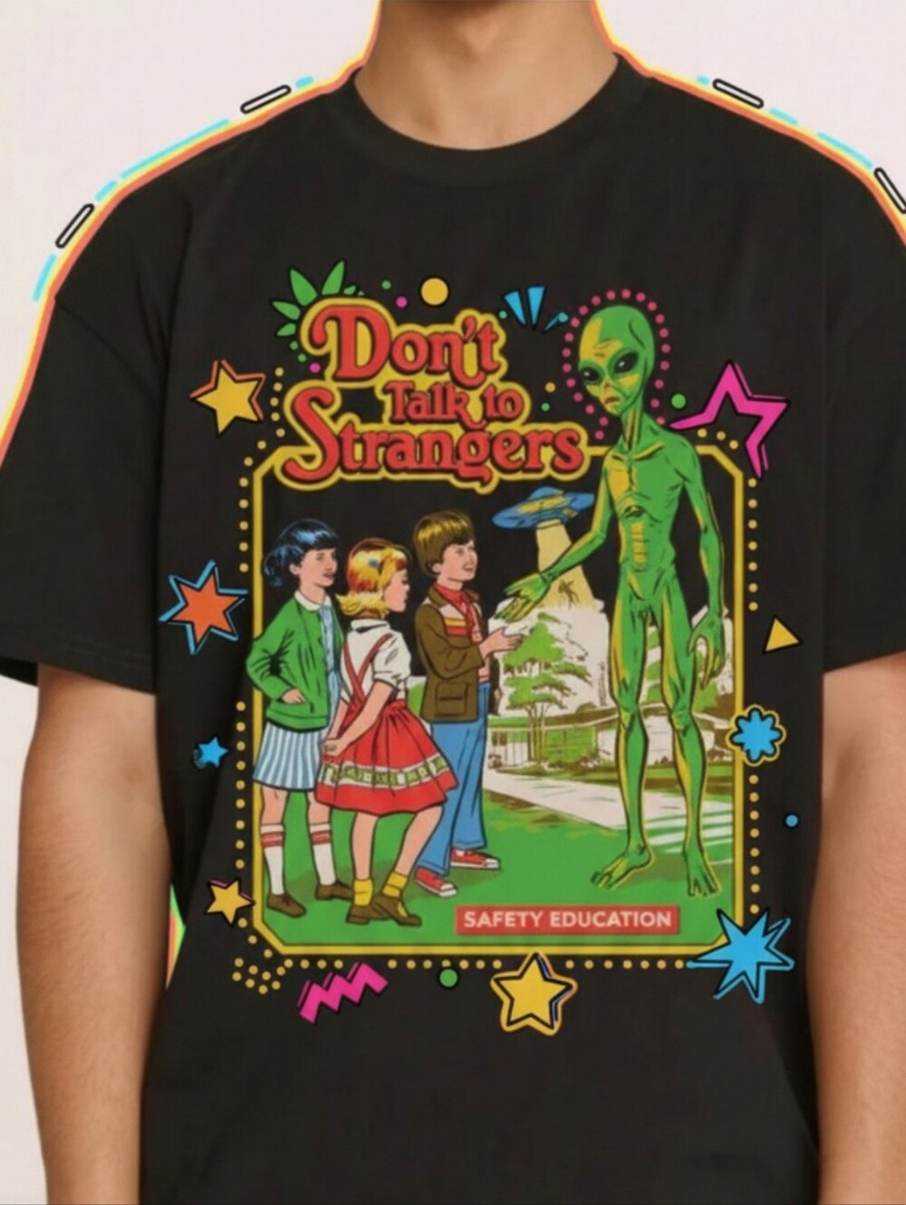Authentic Licensed Steven Rhodes "Don't Talk to Strangers" Graphic T Unisex READ